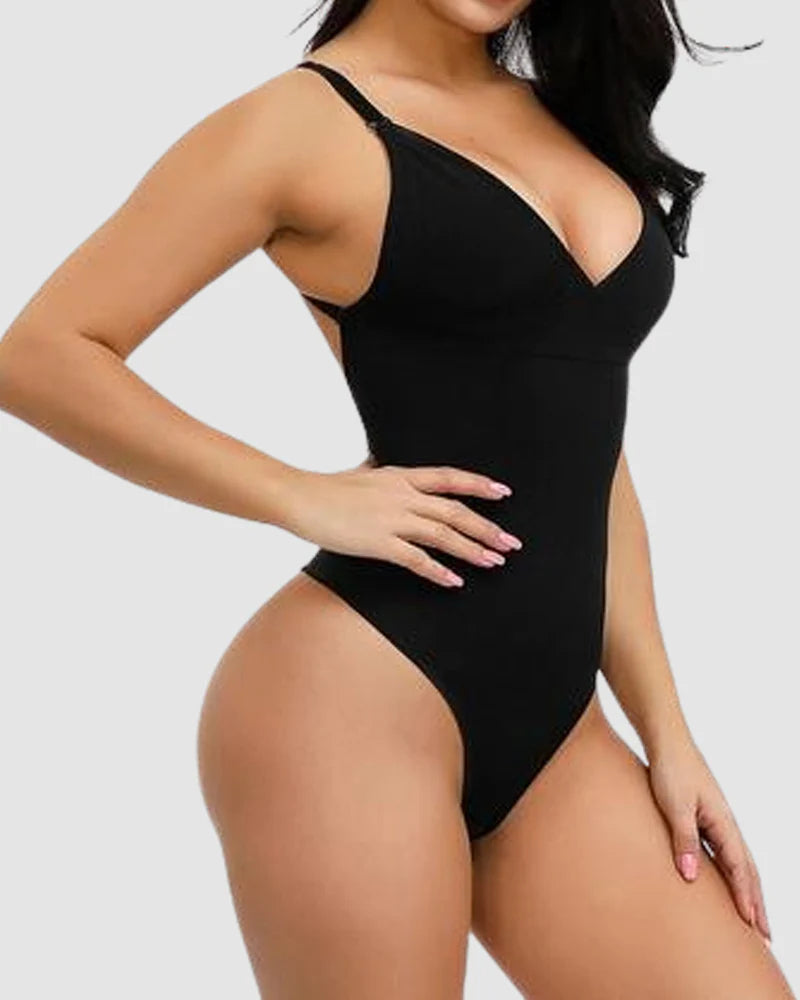 Body Shaper Sin Costuras con Control de Abdomen, Levanta Glúteos, Tanga y Espalda Descubierta