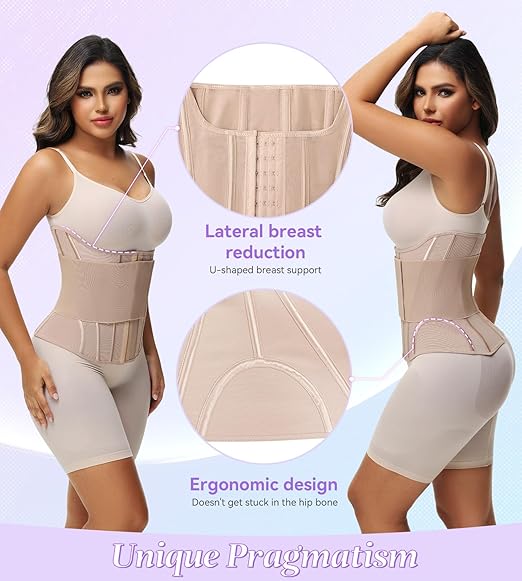 Faja moldeadora Shapshe® para mujer, control de abdomen, entrenador de cintura para ejercicio, corsé con ballenas para cintura