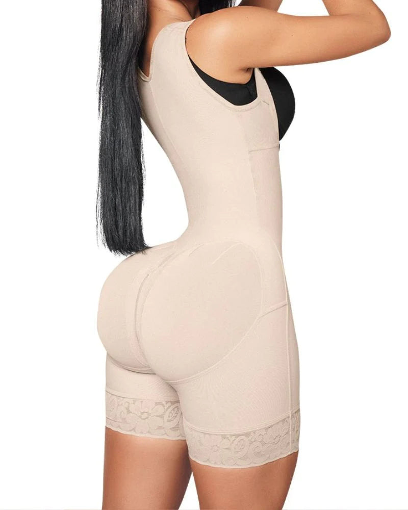 Shapshe® Faja Moldeadora de Compresión Firme con Escote Abierto, Levantacola y Control de Abdomen