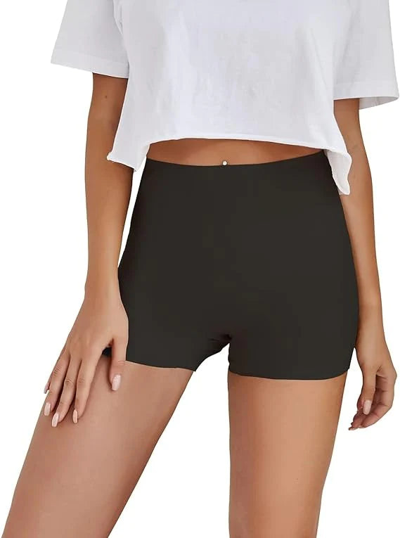 Shorts bóxer sólidos elásticos sin costuras antideslizantes