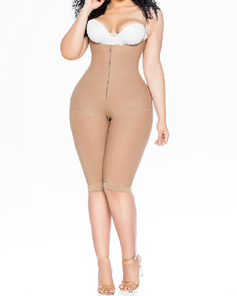 Shapshe® Faja Moldeadora Invisible Sin Costuras con Cierre, Espalda Alta, Apertura en el Busto y Reductora de Muslos