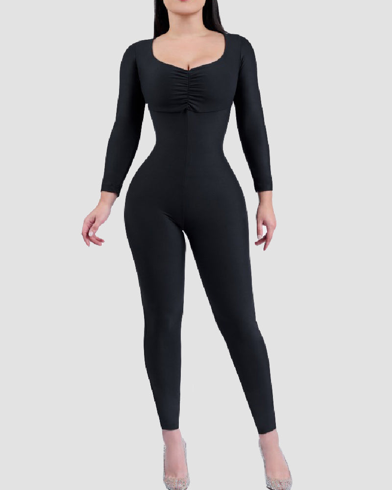 Shapshe® Moldeador Corporal Completo Sin Costuras Alta Compresión Suave Como Mantequilla Con Ganchos Incorporados De Malla Shapewear