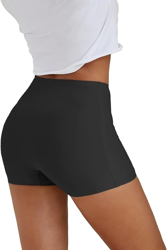Shorts bóxer sólidos elásticos sin costuras antideslizantes