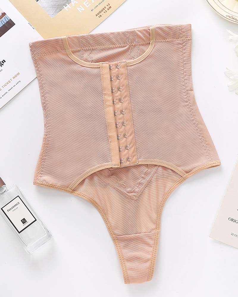 Bragas tanga de tiro alto con soporte para caderas y muslos, efecto levantador y con diseño de 9 copas