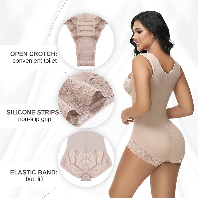 Shapshe® Fajas Colombianas Doble Control de Abdomen Post Cirugía Soporte para la Espalda Revenge Shapewear