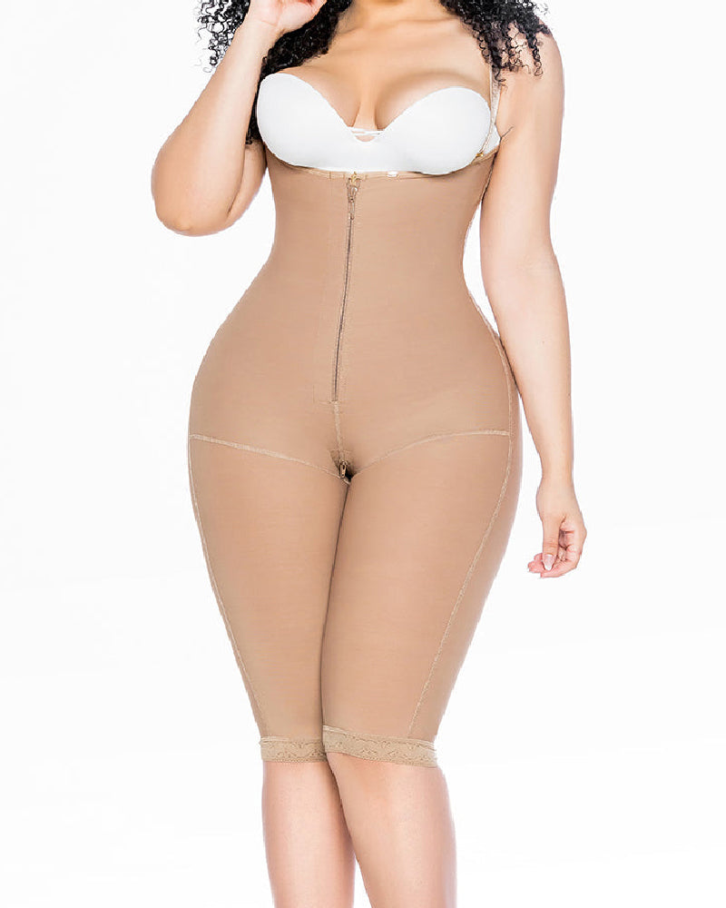 Shapshe® Faja Moldeadora Invisible Sin Costuras con Cierre, Espalda Alta, Apertura en el Busto y Reductora de Muslos