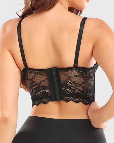 Sostenedor de Alta Sujeción con Espalda de Encaje para Moldear el Cuerpo