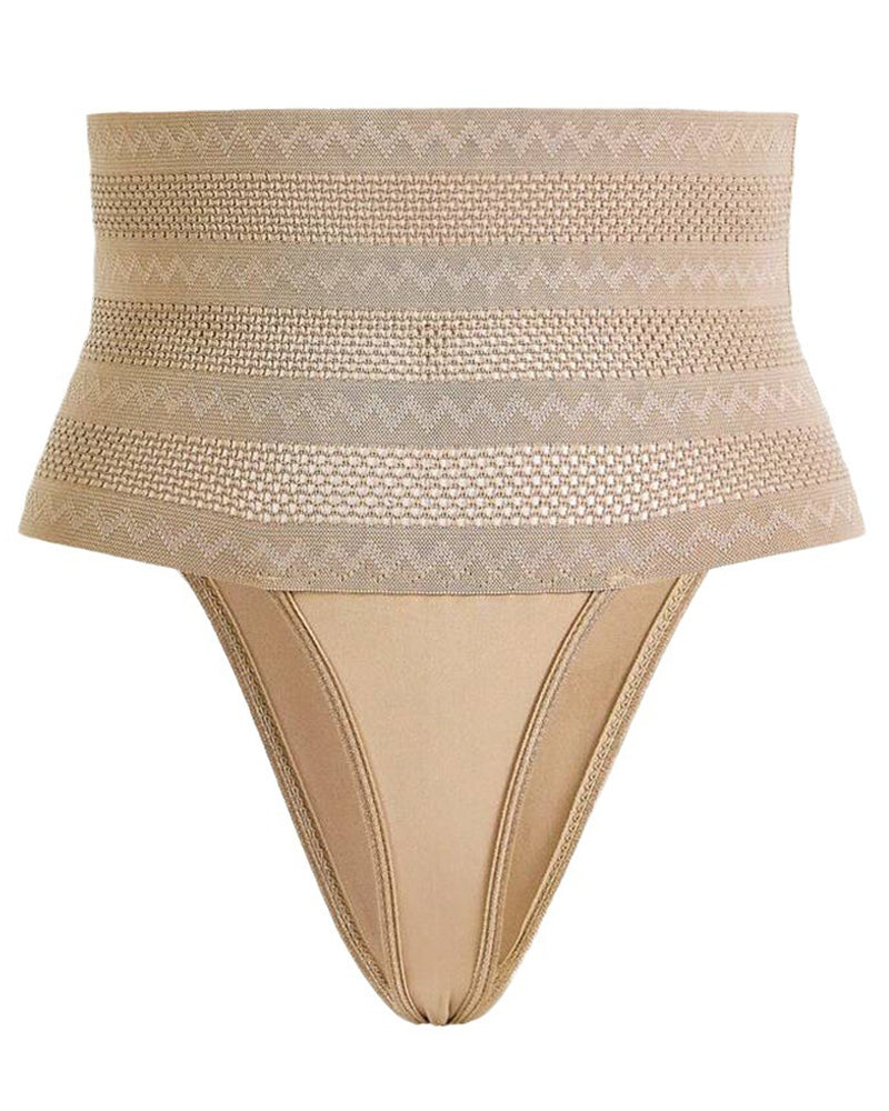 Tanga moldeadora de talle alto para mujer, transpirable, control de abdomen, ropa interior modeladora