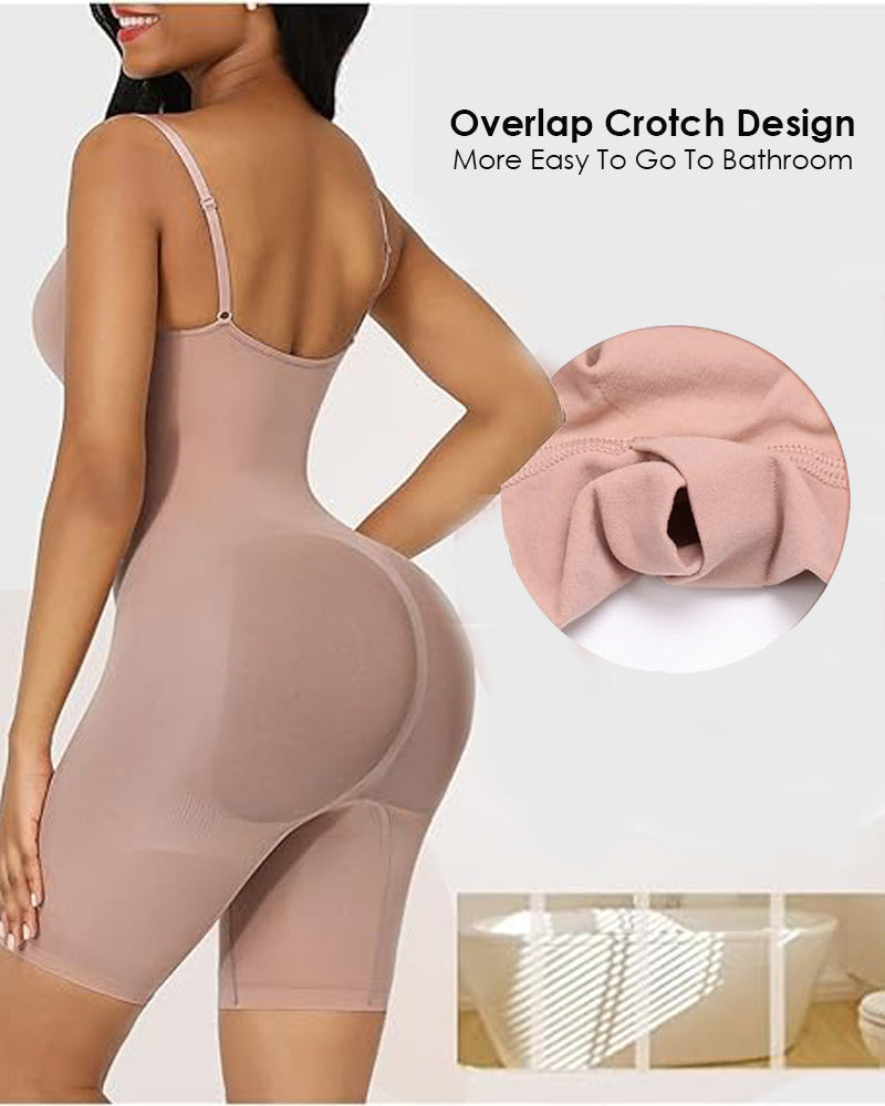 Body moldeador sin costuras de soporte ligero, control de abdomen y adelgazante de muslos