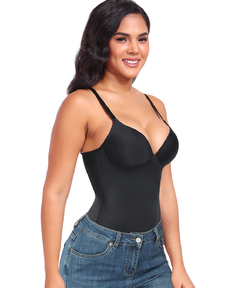 Shapshe® Body Moldeador Sin Mangas Tipo Tanga para Mujer con Control de Abdomen y Push Up Suave