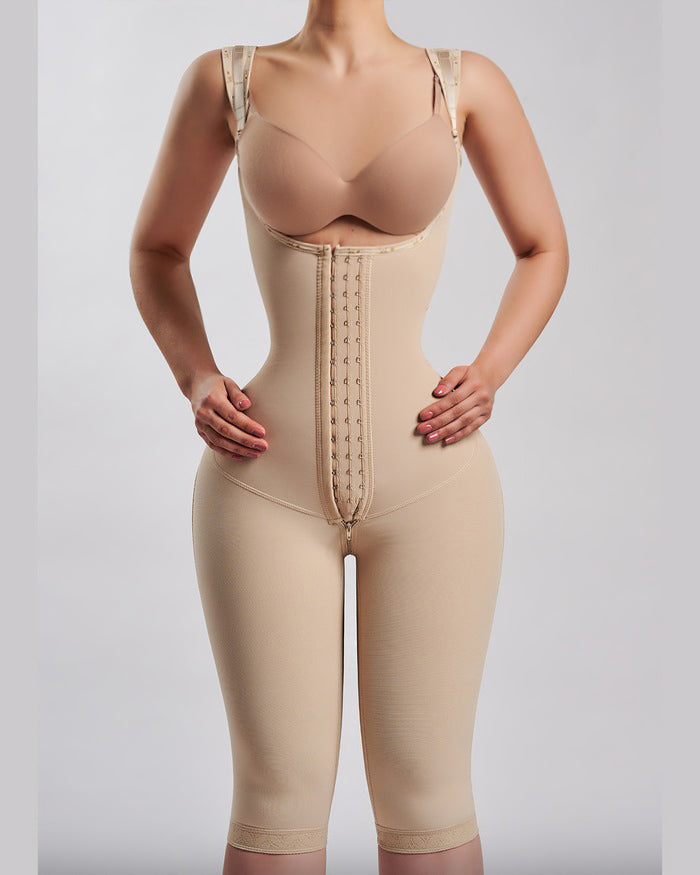 Shapshe® Body Moldeador Completo Postparto de Compresión Firme, Largo Hasta la Rodilla, con Escote Abierto