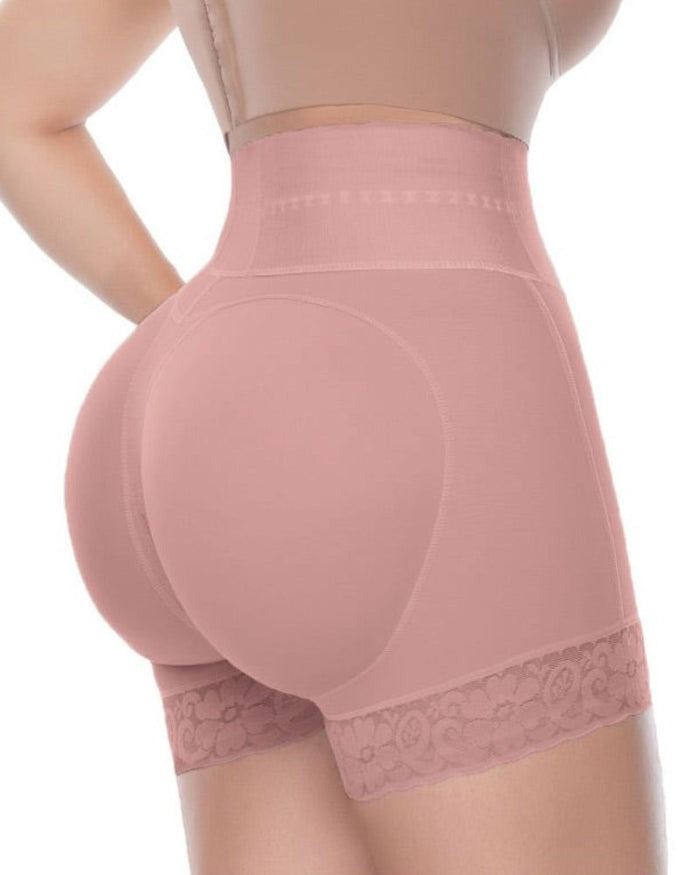 Shapshe® Shorts BBL de Doble Compresión de Cintura Alta con Panty de Control de Abdomen Medio