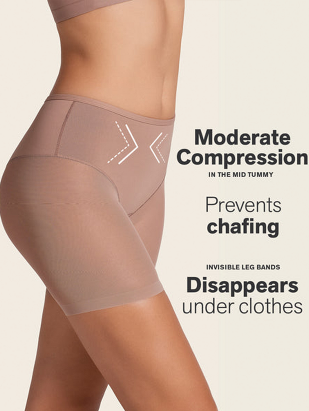 Shorts Moldeadores Transparentes Sin Costuras e Indetectables, Tanga Antirrozaduras de Malla