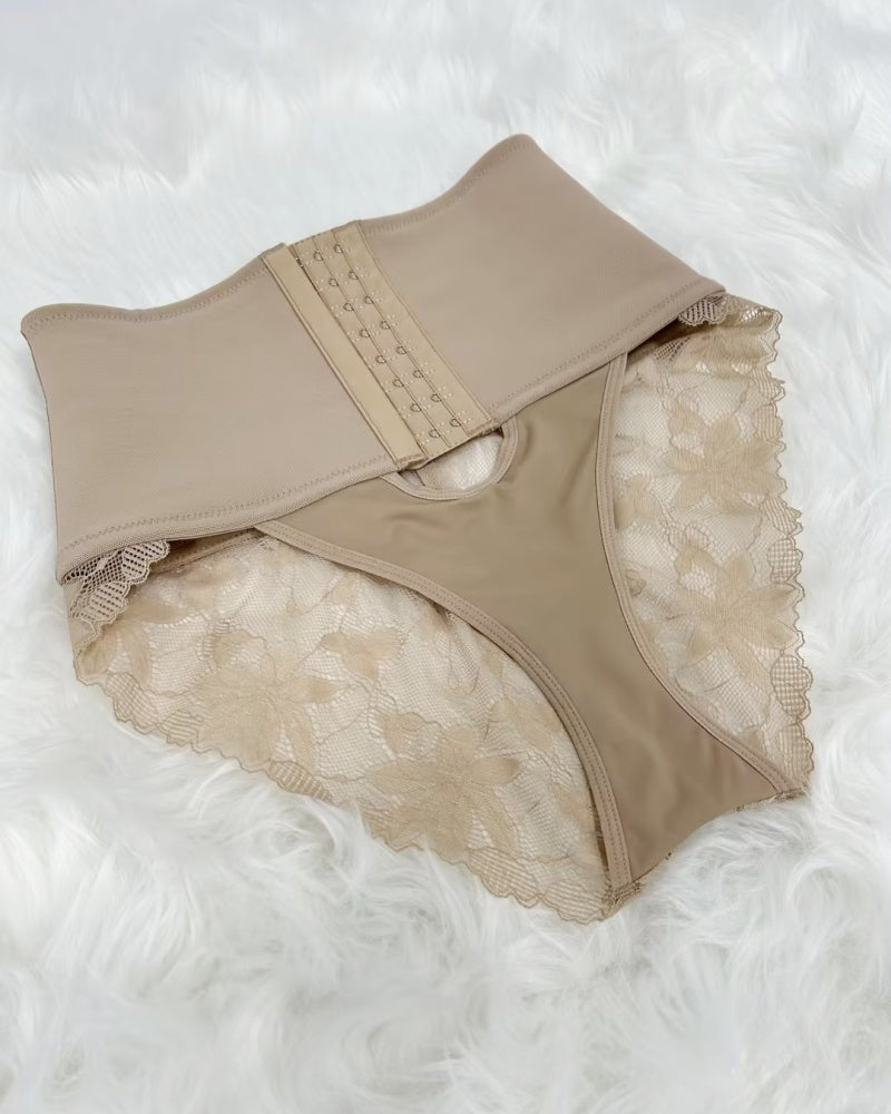Shapshe® Faja de Apertura Frontal con Panty de Control de Abdomen y Detalles de Encaje