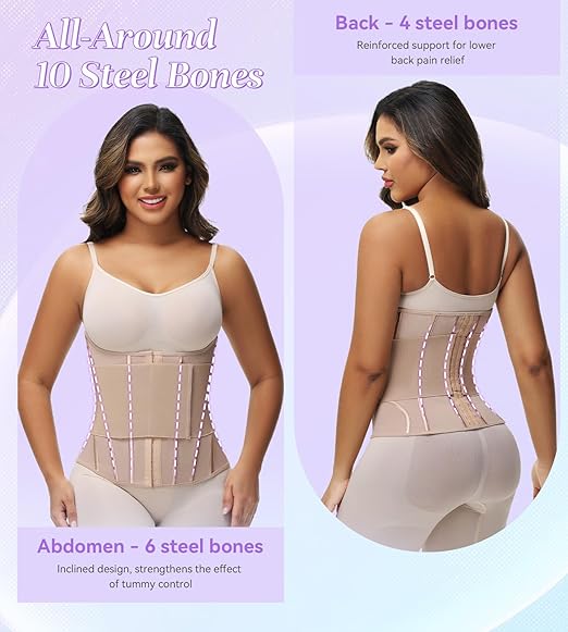 Faja moldeadora Shapshe® para mujer, control de abdomen, entrenador de cintura para ejercicio, corsé con ballenas para cintura