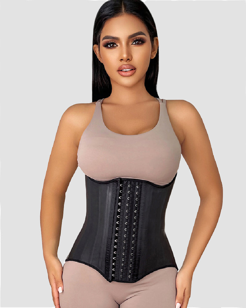 Entrenador de Cintura de Látex con 25 Varillas de Acero, Corsé Faja Colombiana Adelgazante
