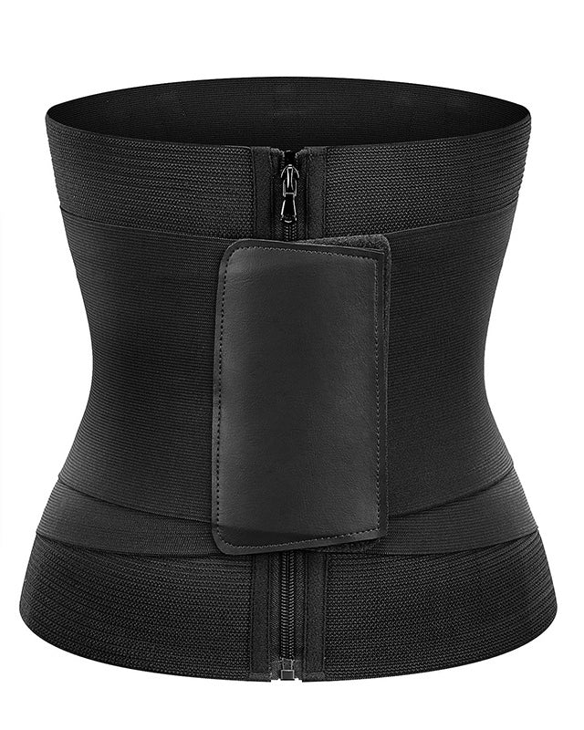 Corset Faja de Cintura con Cremallera y Doble Compresión
