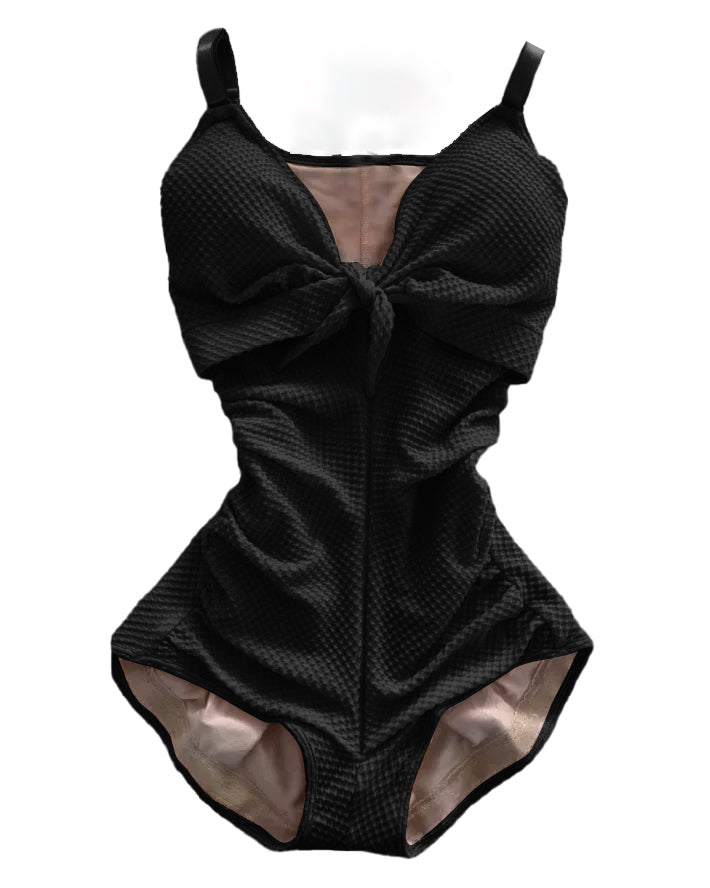 Shapshe® Traje de Baño Femenino con Control de Abdomen, Recorte, Nudo Frontal y Push Up Moldeador