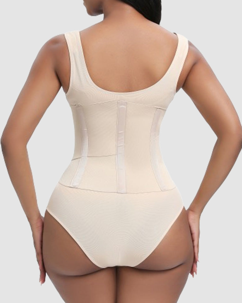Mujer Body Faja Tanga de Control Abdominal con Espalda Baja y Cinturón Reforzado