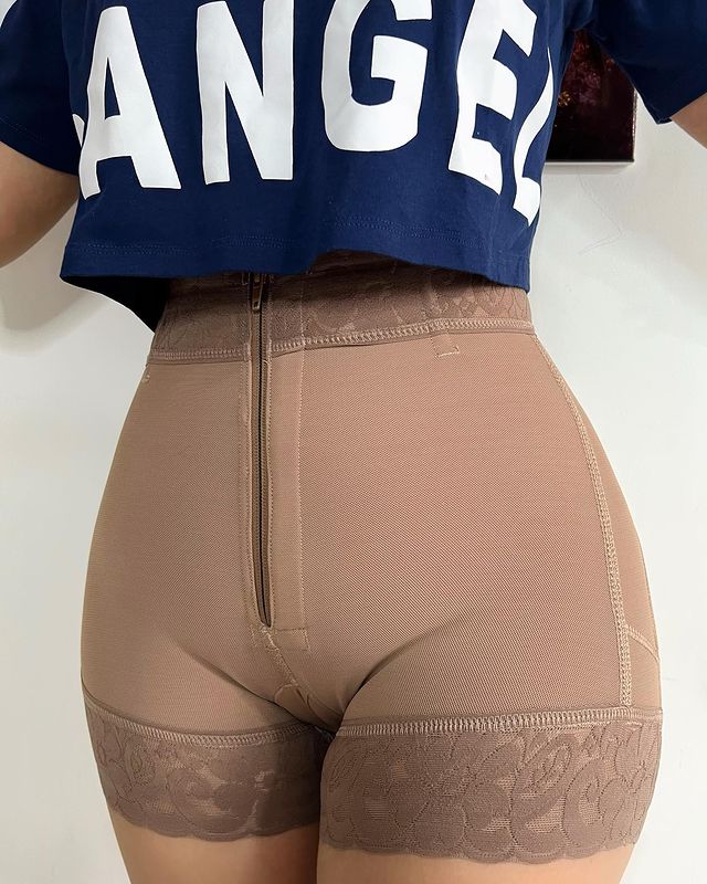 Shapshe® Panty de Encaje con Control de Abdomen, Levantamiento de Glúteos y Cierre con Cremallera