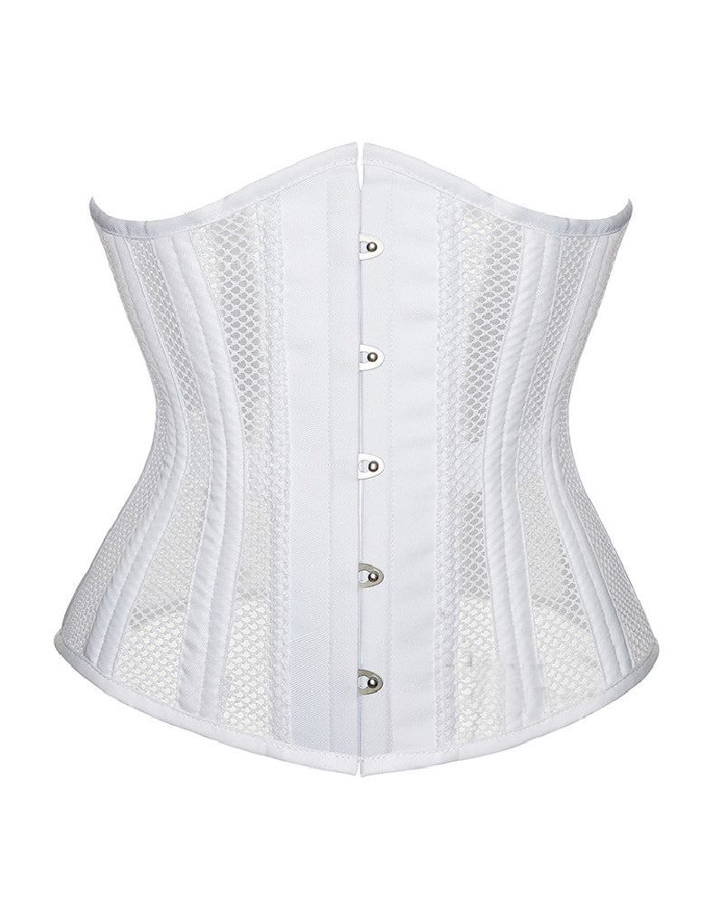 Corset Sexy Gótico de Acero 26 Reloj de Arena Underbust con Cordones, Hueco y Transpirable, Entrenador de Cintura