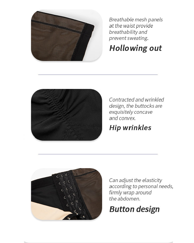 Shorts moldeadores de abdomen para mujer, de cintura alta, elásticos, con ganchos frontales, de ajuste suave