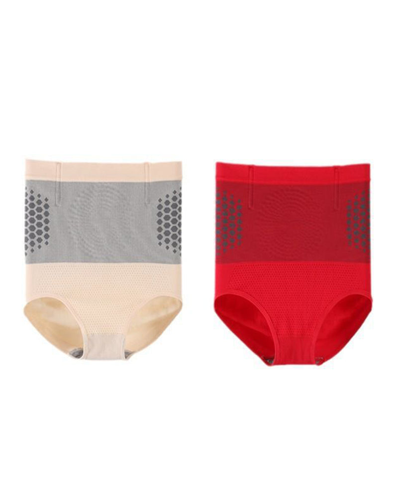 Panties Femeninos de Terapia Magnética para Calentar el Útero, Sin Costuras, de Cintura Alta y Control de Abdomen