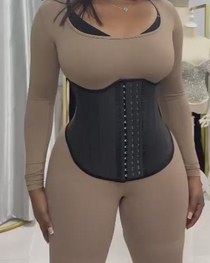 Entrenador de Cintura de Látex con 25 Varillas de Acero, Corsé Faja Colombiana Adelgazante