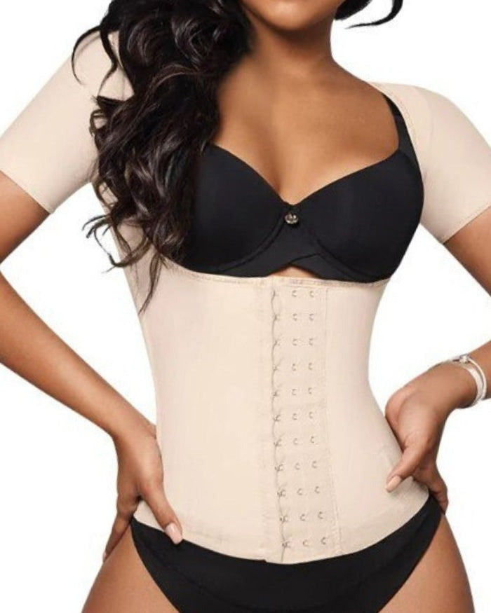 Shapshe® Top Faja de Compresión para Mujer, Cinturilla con Mangas Cortas y Bajo el Busto