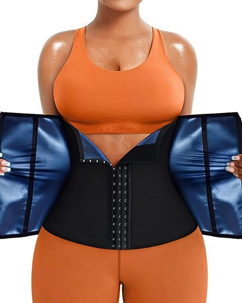 Faja Deportiva para Mujer Cinturón de Sudor para Entrenamiento, Pérdida de Peso y Abdomen con Hebilla