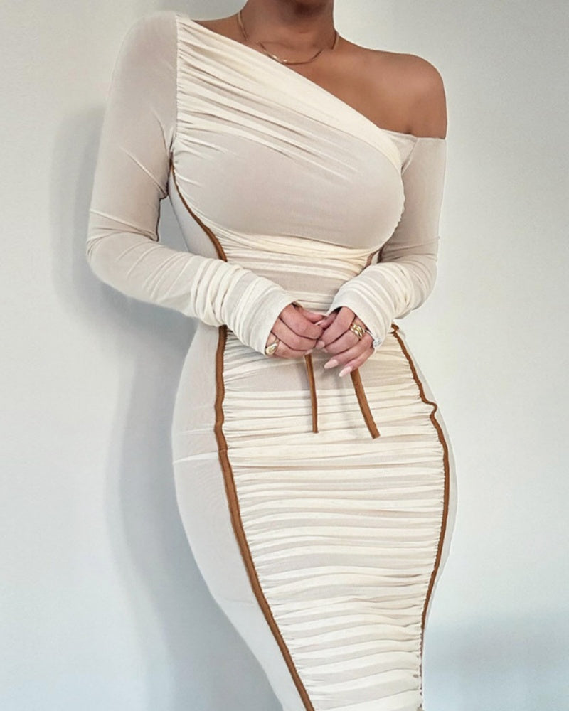 Sexy Breathable Off Shoulder Slim Fit Dress for Women