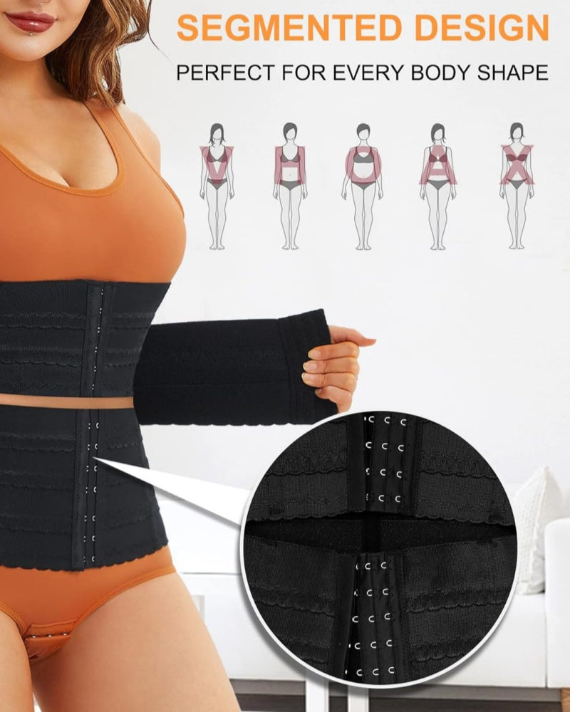 Entrenador de Cintura para Control de Abdomen y Pérdida de Peso con Hebilla para Fitness Deportivo