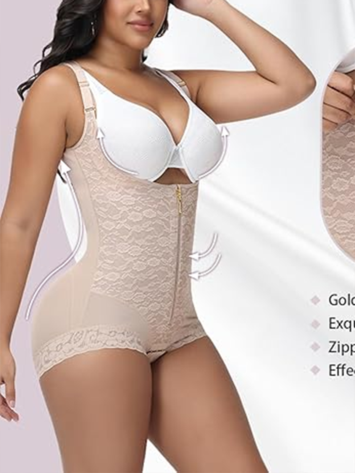 Shapshe® Body moldeador de encaje con escote abierto Columbia