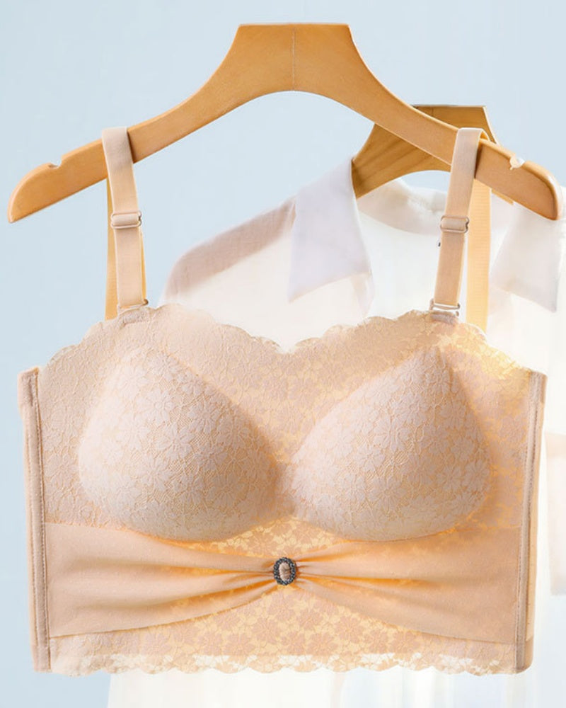 Sostén Sexy Push Up Antideslizante Sin Aros con Tirantes Removibles