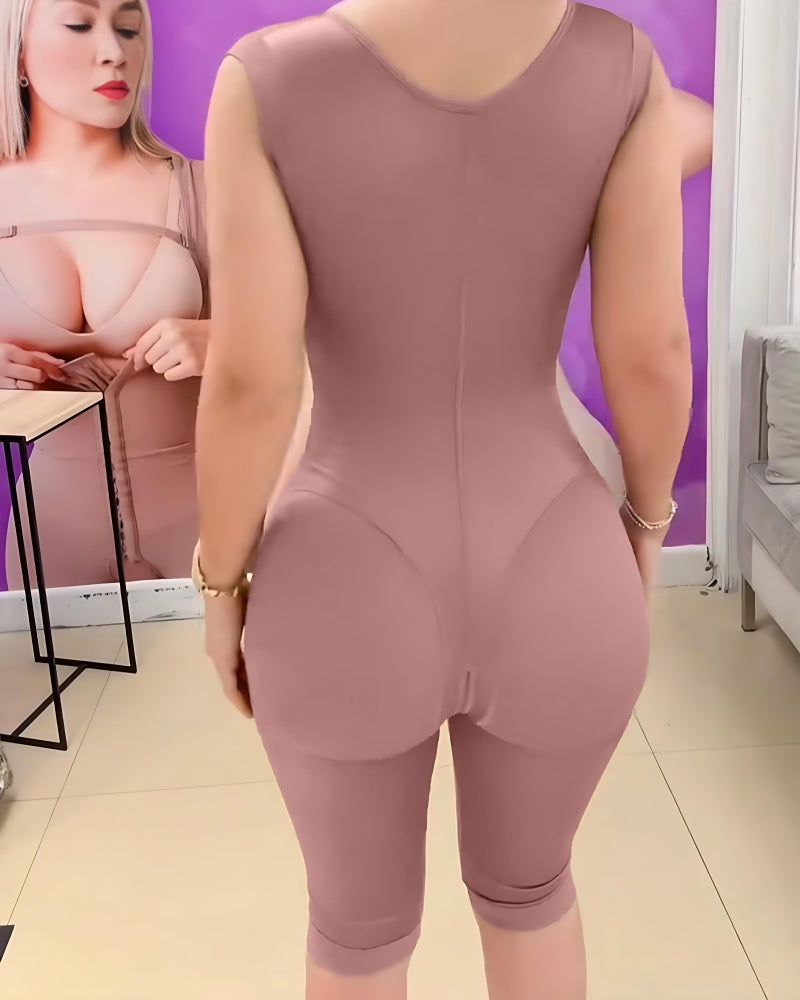 Fajas Colombianas Hourglass Moldeador Corporal Completo Sin Mangas Con Sostén
