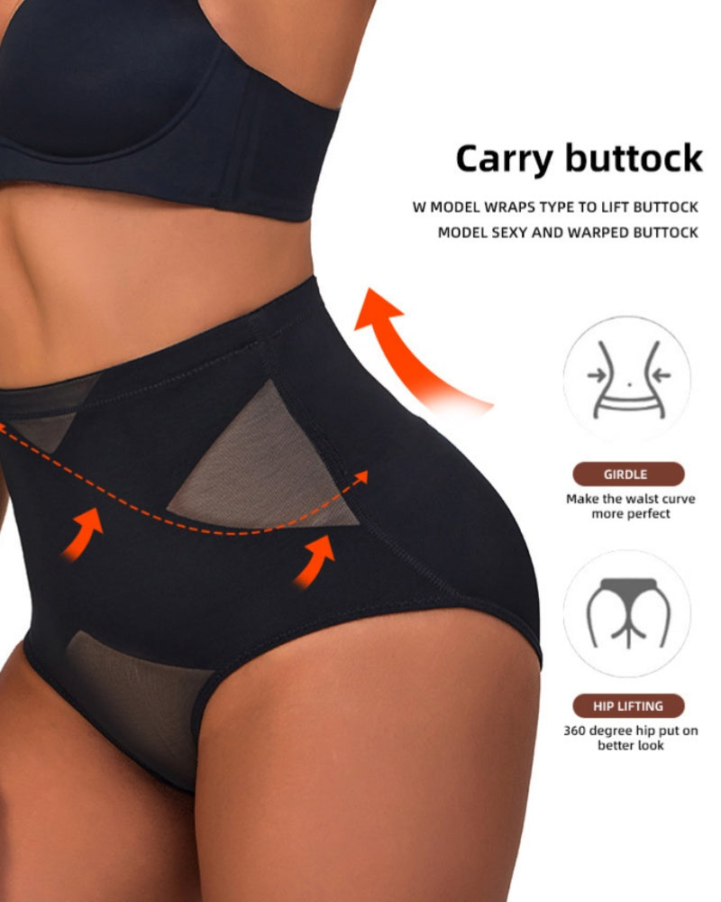 Panties moldeadores levantadores de cadera con cintura alta y elástico