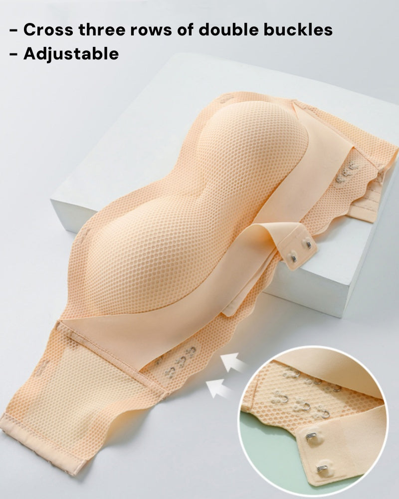 Sostén Bandeau Sin Costuras Transpirable Talla Grande Sin Tirantes Antideslizante