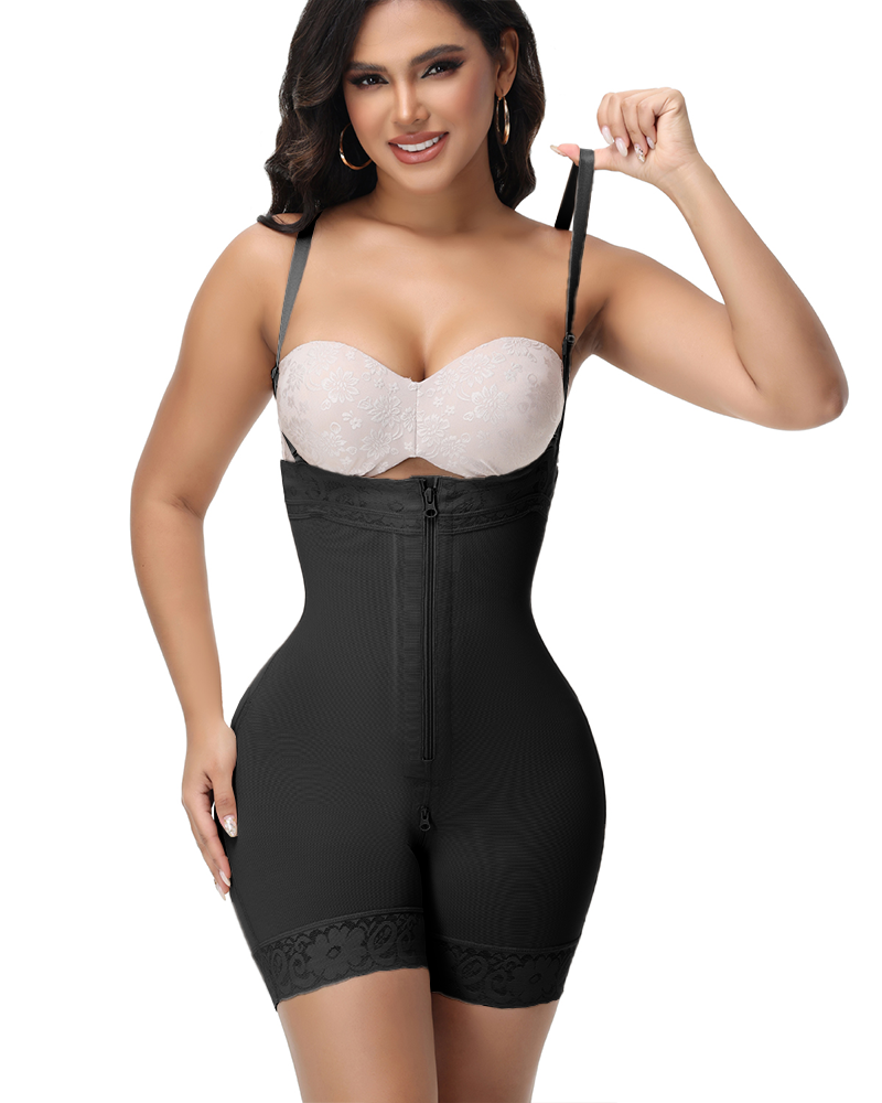 Shapshe® Fajas Short Moldeador con Cremallera en la Entrepierna y Tirantes Desmontables
