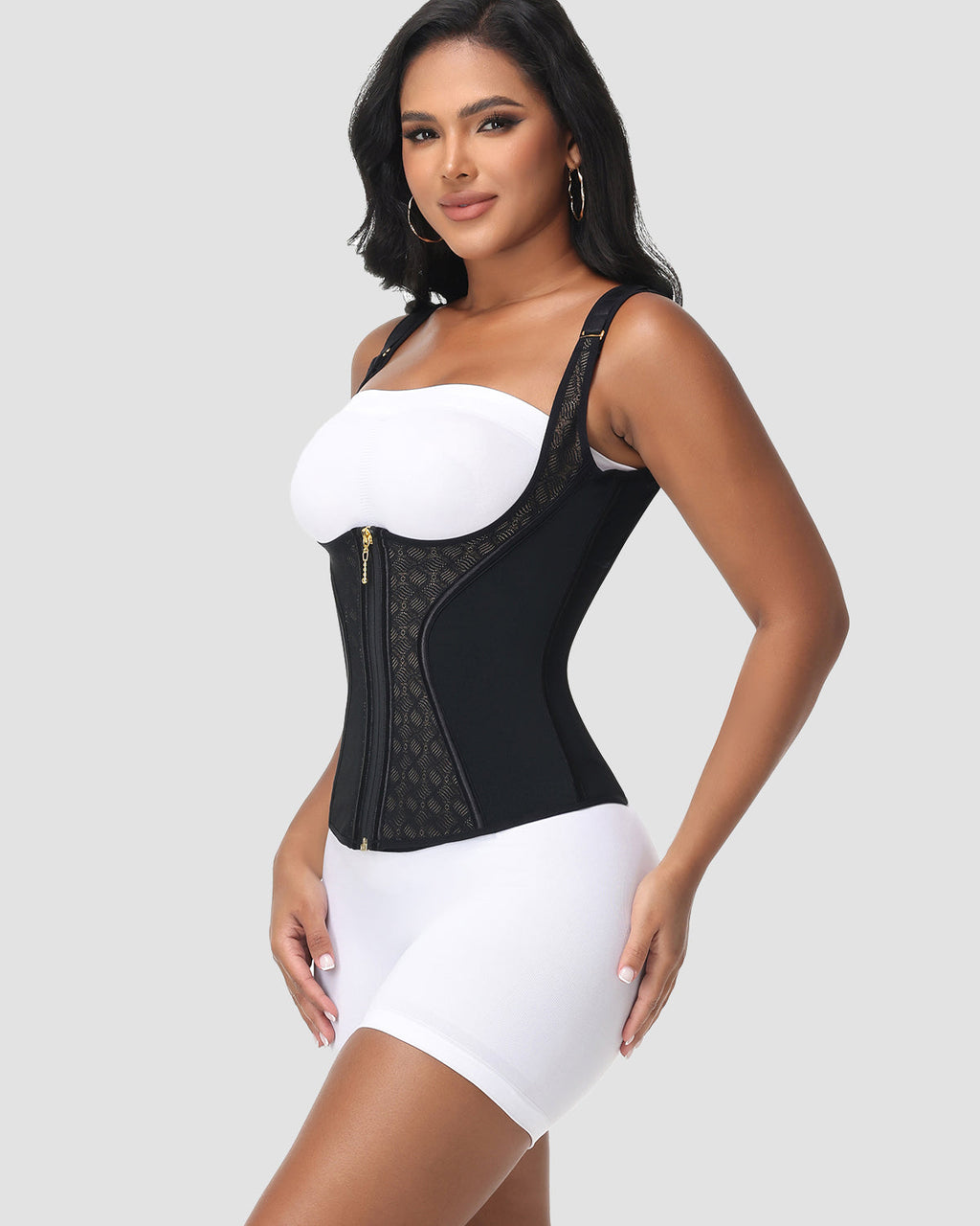 Chaleco Moldeador de Cintura con Control Abdominal de Doble Capa y Sosten Incorporado