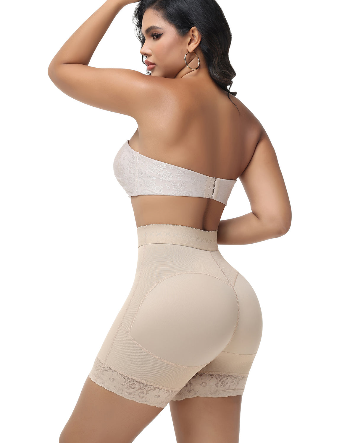 Shorts Moldeadores Levanta Glúteos de Cintura Alta con Encaje Shapshe® (Preventa)