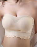 Sostén Bandeau Sin Costuras Transpirable Talla Grande Sin Tirantes Antideslizante