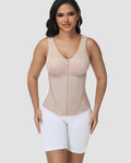 Chaleco Corset Shapshe® con Sostén Acolchado, Cremallera Frontal, Faja Moldeadora de Cintura
