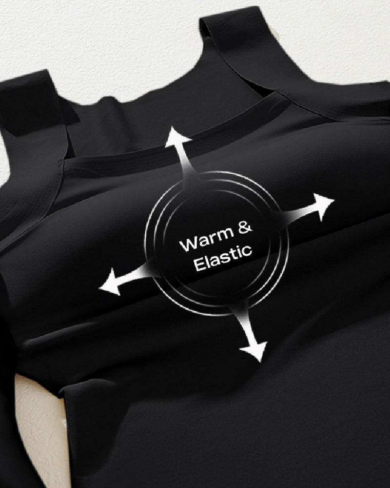 U Neck Seamless Stretchy Sleeveless Shapewear Built-In Bra Tank Tops
