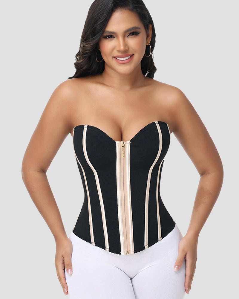 Shapshe® Fajas Colombianas Corsé con Cordones y Rayas en la Espalda (Preventa)