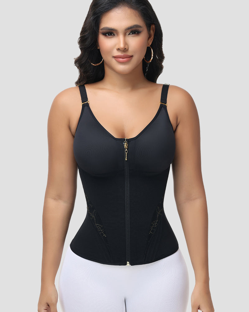 Shapshe® Fajas Colombianas Overbust Cierre Control de Abdomen Cinturilla Entrenadora de Cintura (Preventa)