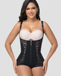 Shapshe® Fajas Colombianas Moldeador de Cuerpo con Encaje y Diseño en Parche, Abierto en el Busto