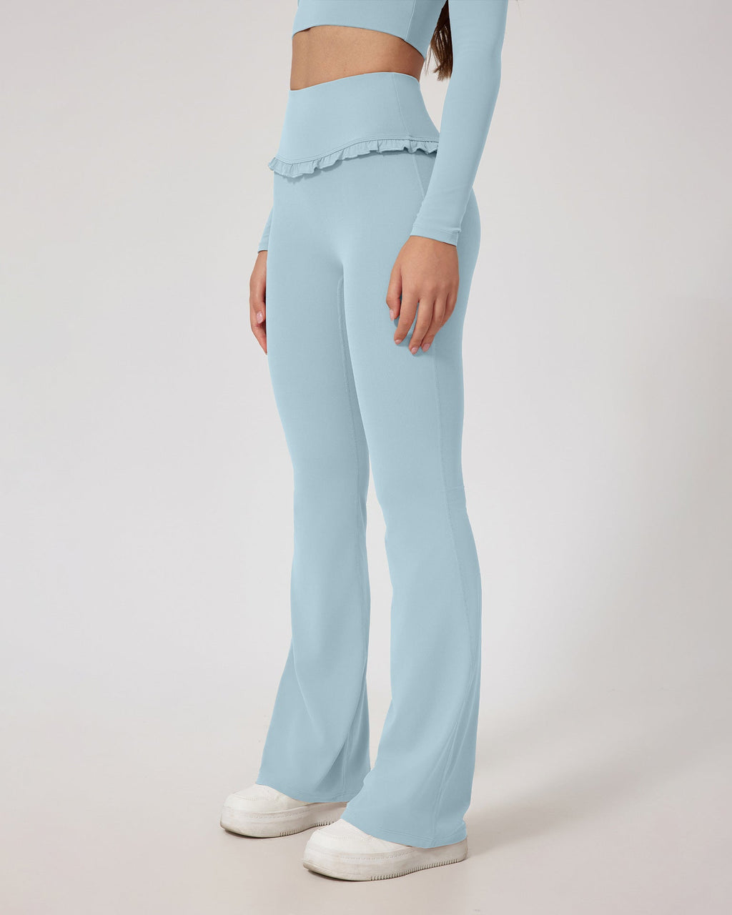 Leggings de Ballet con Volantes y Pierna Acampanada