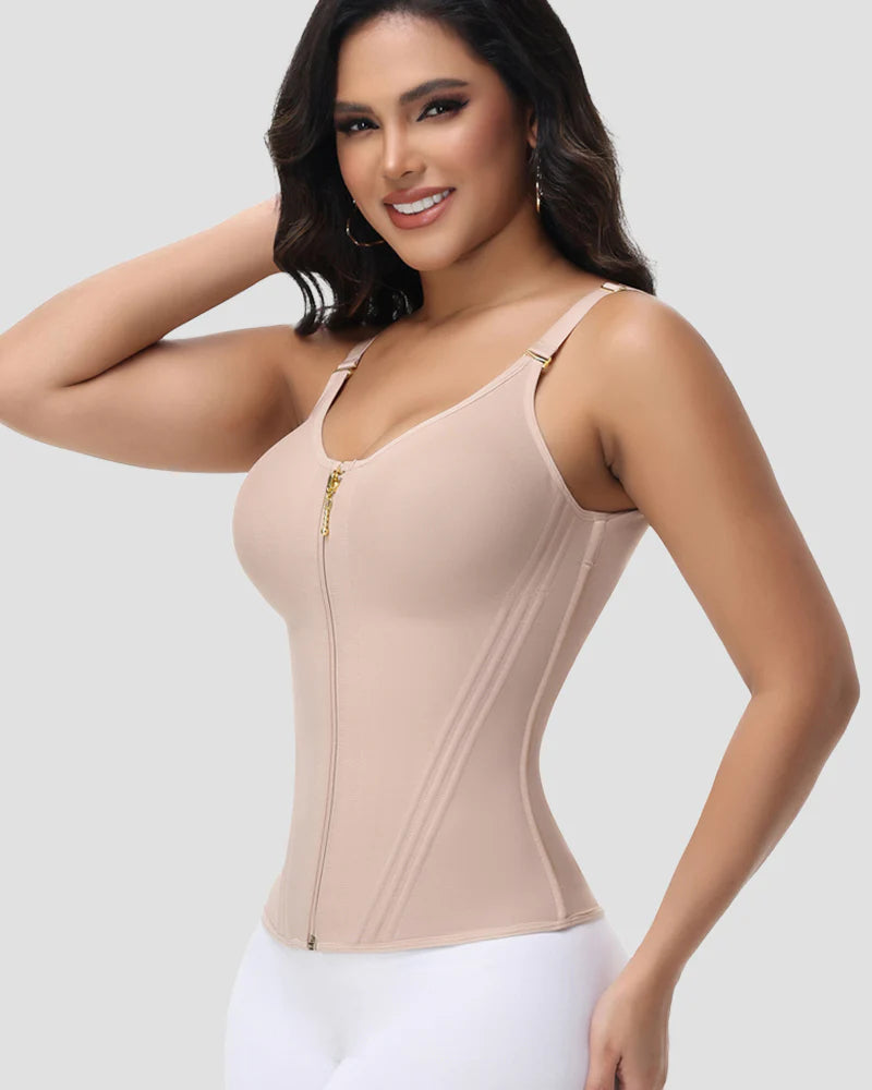 Shapshe® Fajas Colombianas Corset Cinturilla de Cintura Reloj de Arena con Varillas de Acero Oblicuas