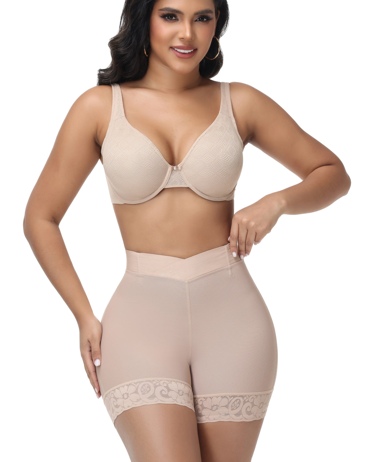 Shapshe® Short Moldeador Levanta Cadera Cruzado de Cintura Alta