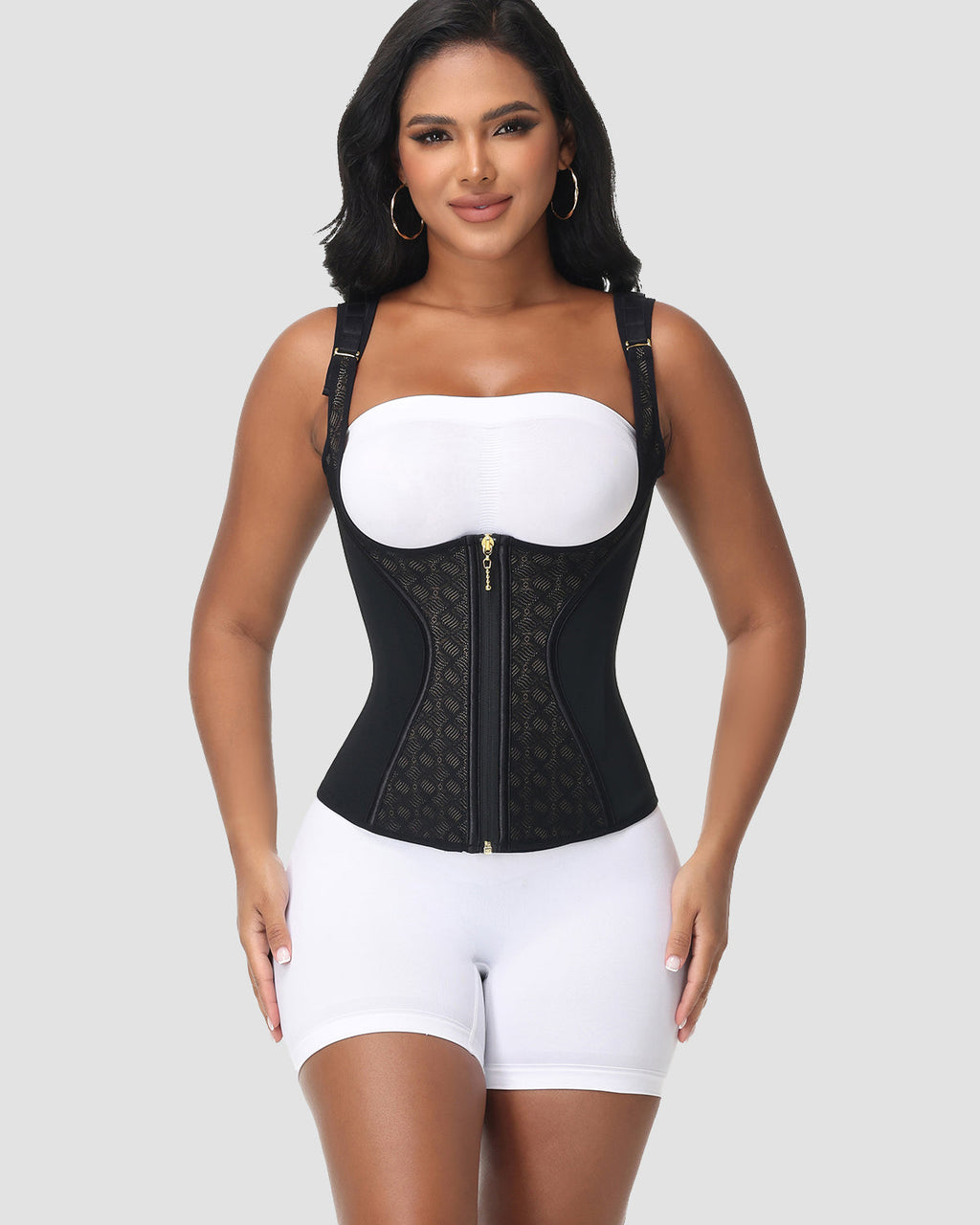 Chaleco Moldeador de Cintura con Control Abdominal de Doble Capa y Sosten Incorporado